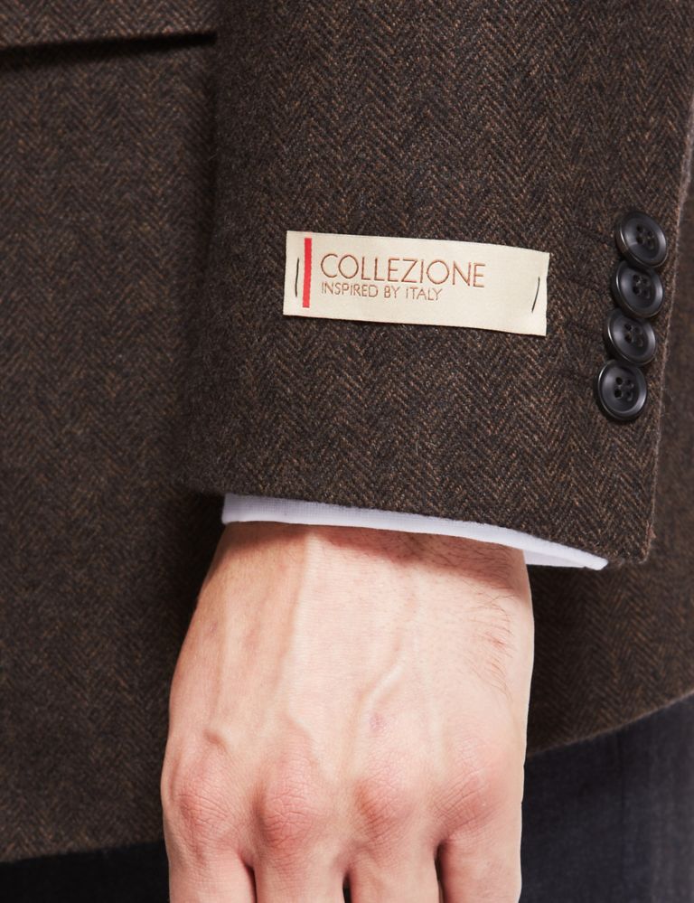 Pure Cashmere 2 Button Herringbone Jacket 6 of 8