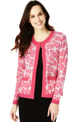 M&s animal print on sale cardigan