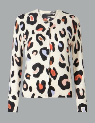 M&s on sale leopard cardigan