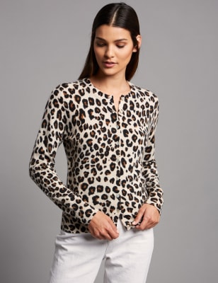 Leopard print cardigan 2024 marks and spencer