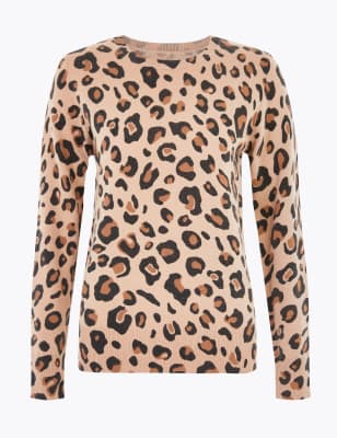 Marks and spencer 2025 leopard print jumper