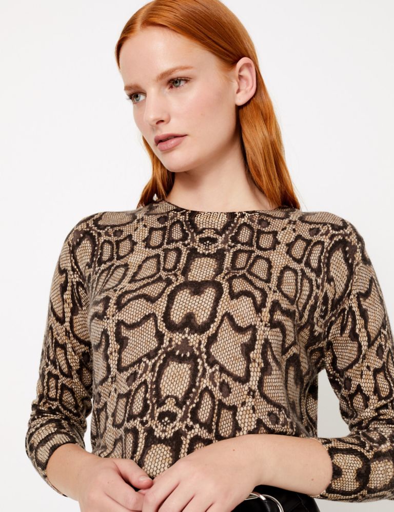 Pure Cashmere Animal Print Jumper 3 of 4