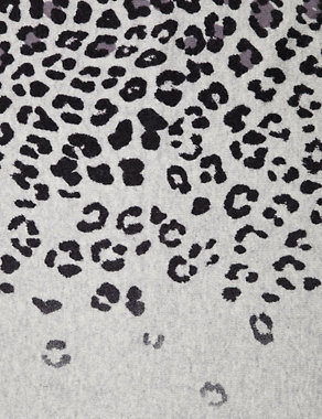 Pure Cashmere Animal Print Scarf Image 2 of 3