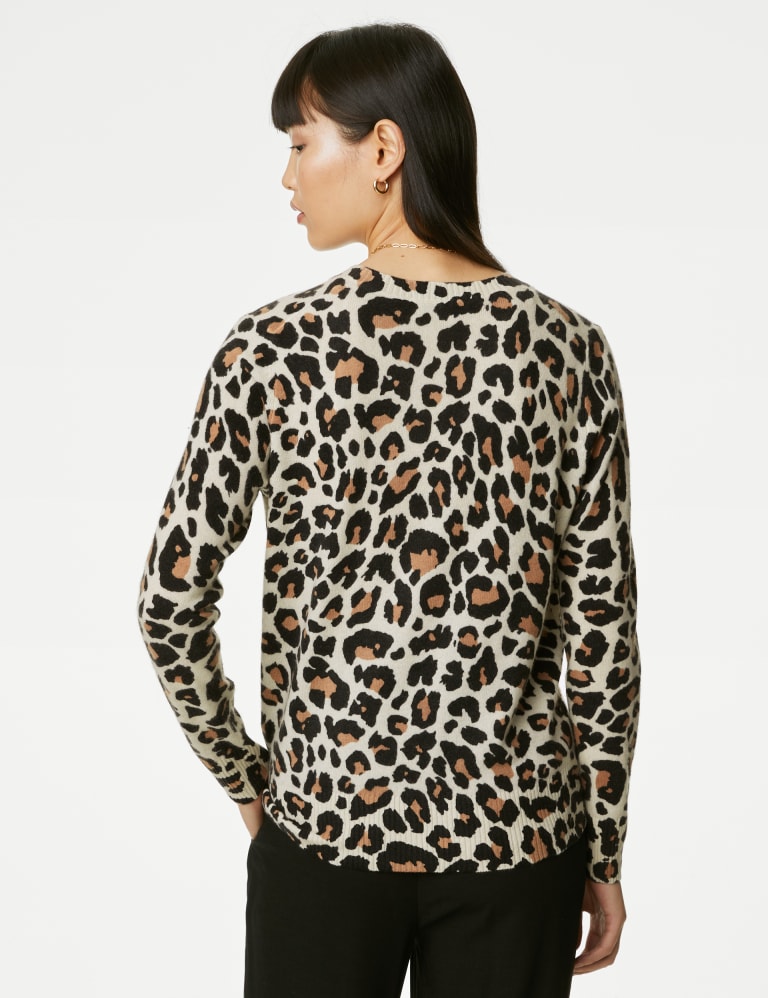 Animal print cashmere jumper discount