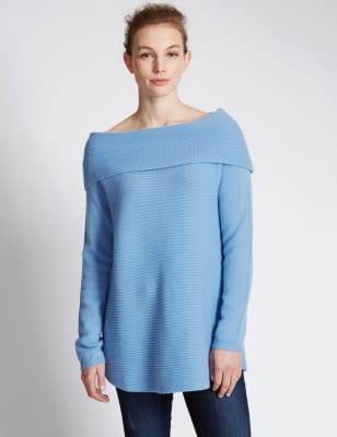 Cashmere 2024 bardot jumper