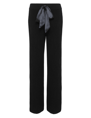 Pure Cashmere Belted Pyjama Bottoms Image 2 of 6