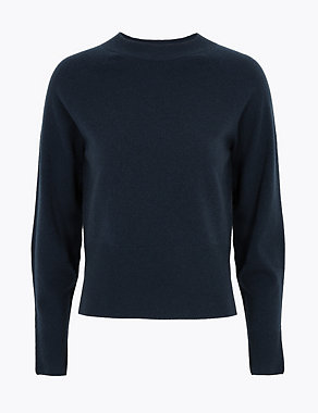 Pure Cashmere Blouson Sleeve Jumper Image 2 of 6
