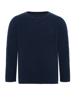 Pure Cashmere Cable Knit Jumper Image 2 of 5