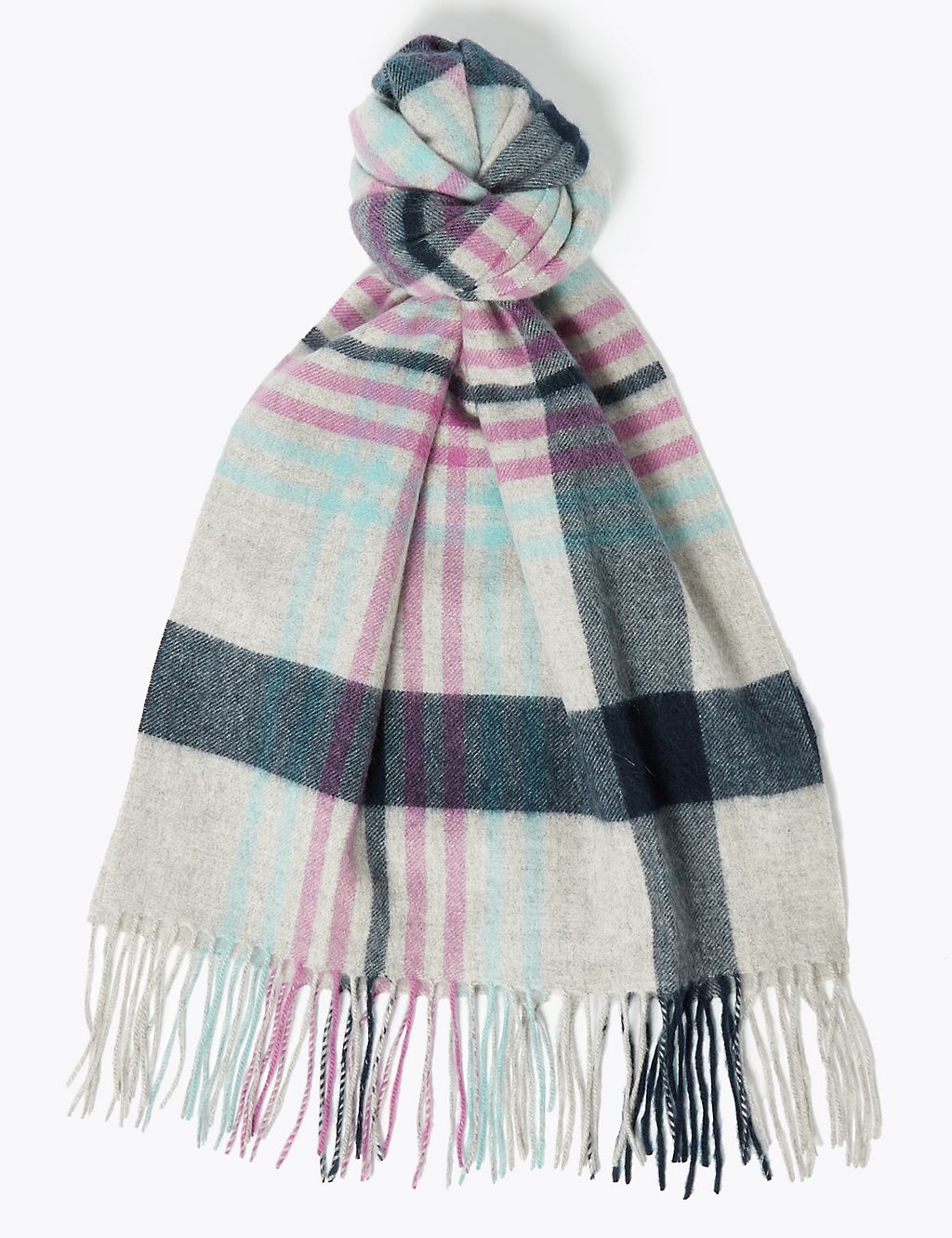 Pure Cashmere Checked Scarf 1 of 2