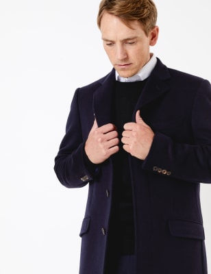 Mens overcoat outlet m&s