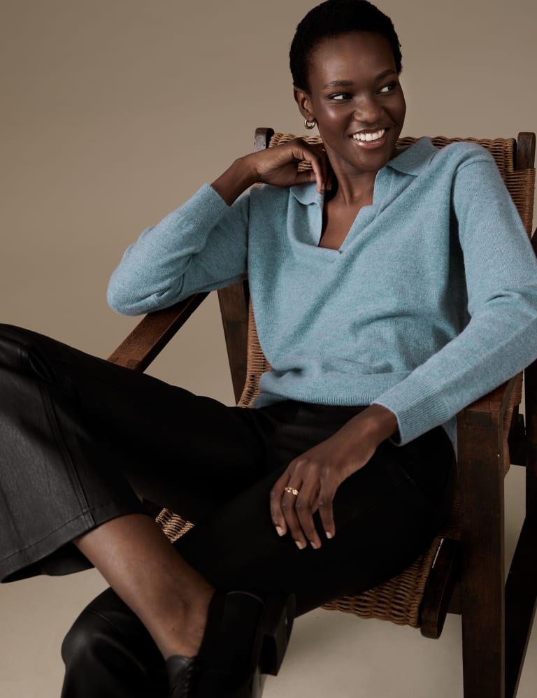 Cashmere best sale collared sweater