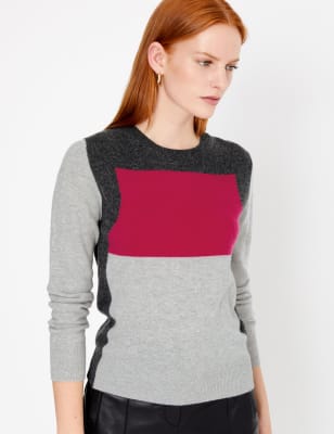 Pure Cashmere Colour Block Jumper Autograph M S