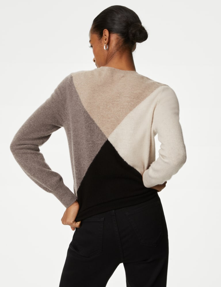Pure Cashmere Colour Block Jumper Autograph M S