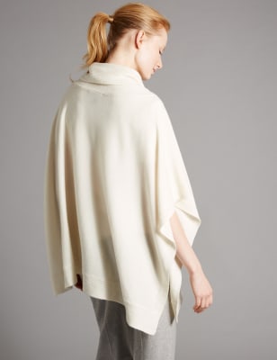 Cashmere cowl neck clearance poncho