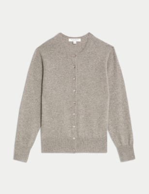 Pure Cashmere Crew Neck Cardigan, Autograph