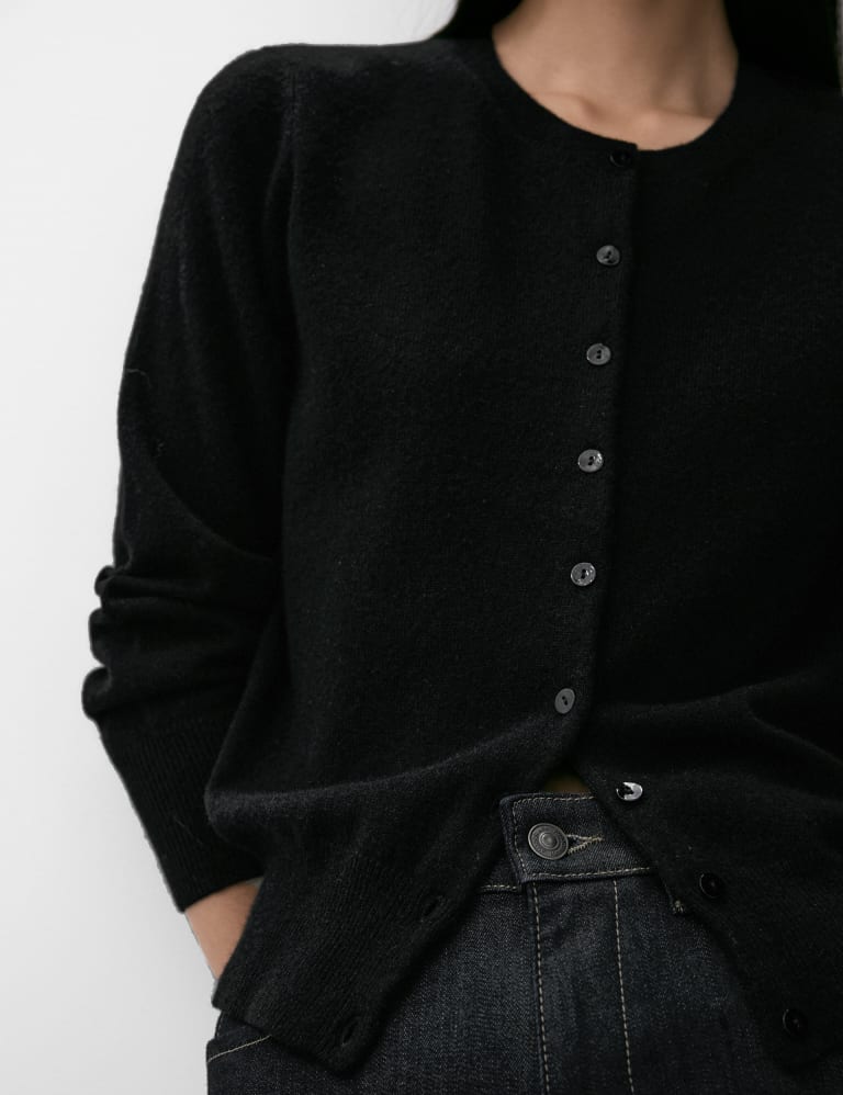 Cashmere Crew Neck Cardigan