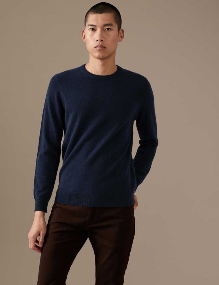 Mens cashmere crew neck jumper sale