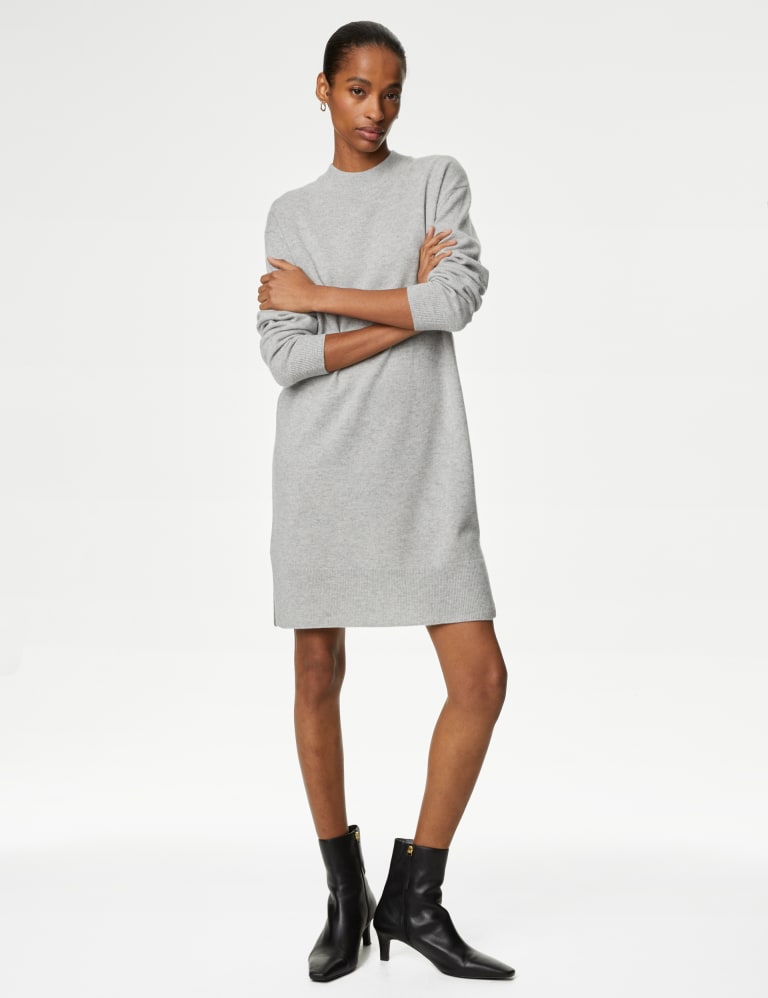 Crew neck jumper dress hot sale