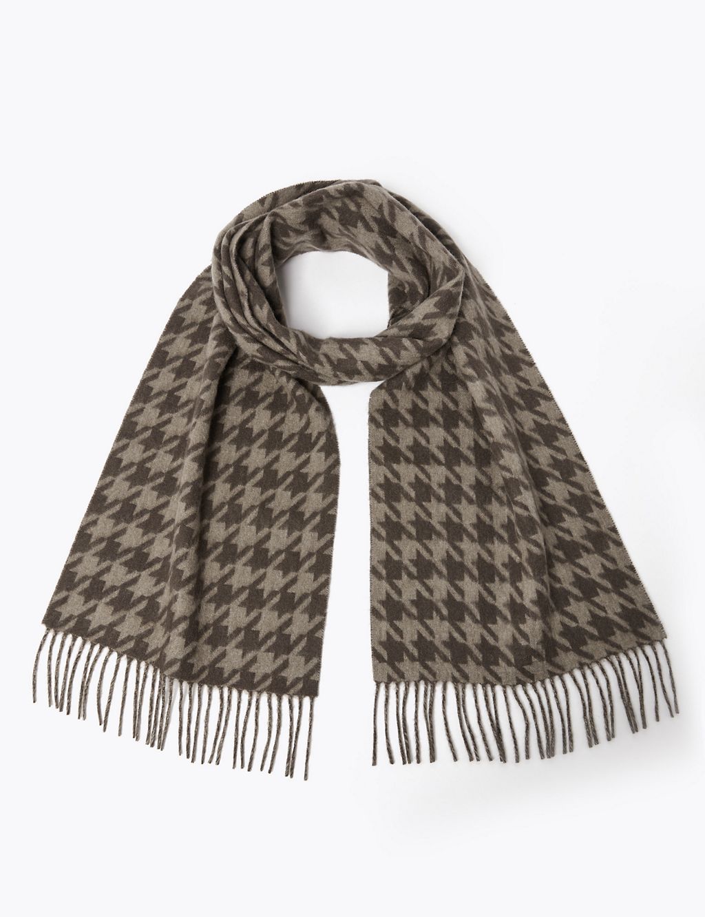 Pure Cashmere Dogtooth Scarf 3 of 4