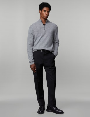 Pure Cashmere Half-zip Collar Jumper