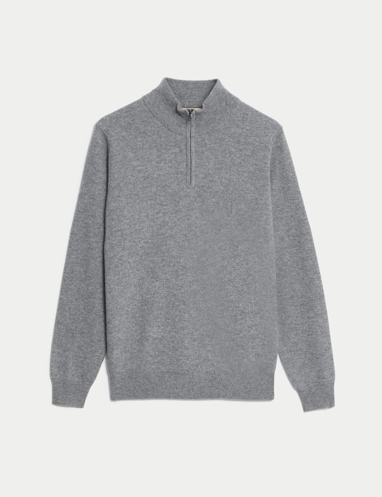 Cashmere half cheap zip jumper