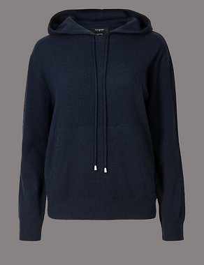 Pure Cashmere Hooded Jumper Image 2 of 4