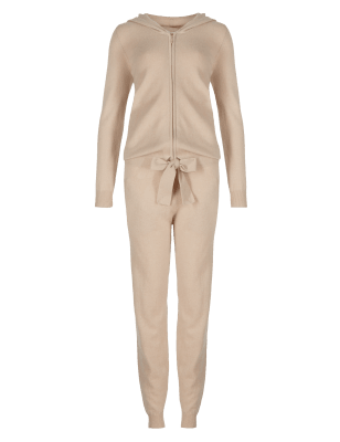 Pure Cashmere Hooded Onesie Image 2 of 3