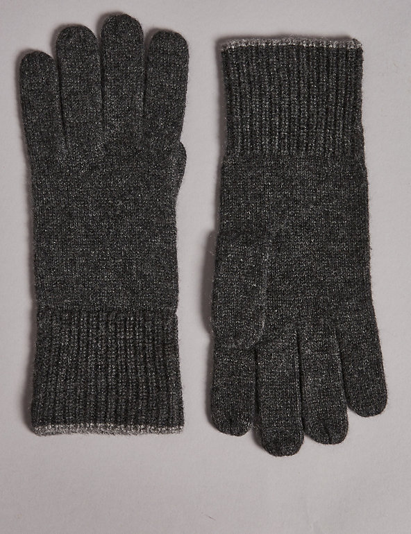 Pure Cashmere Knitted Gloves Image 1 of 1