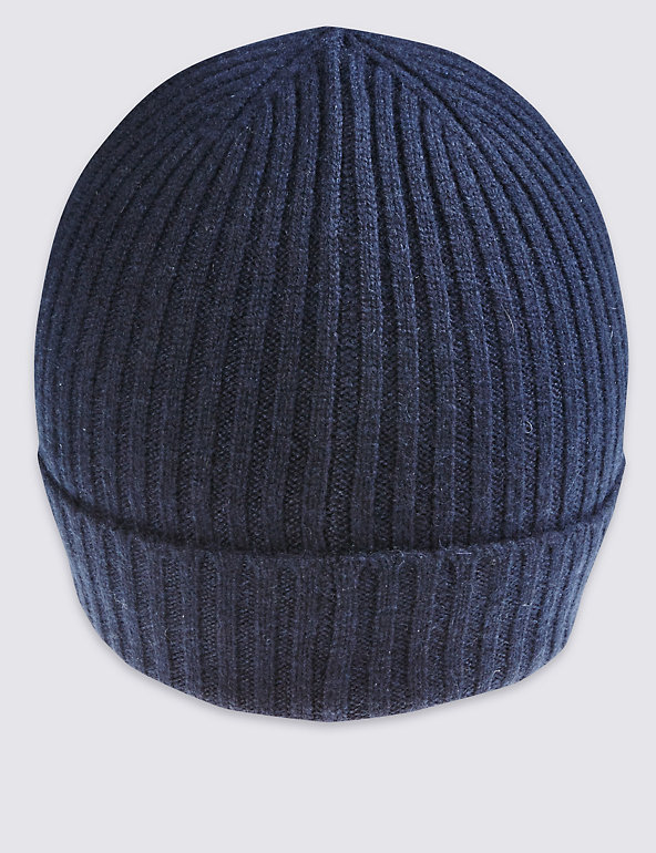 Pure Cashmere Knitted Hat Image 1 of 1