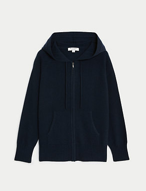 Pure Cashmere Knitted Relaxed Hoodie Image 2 of 7