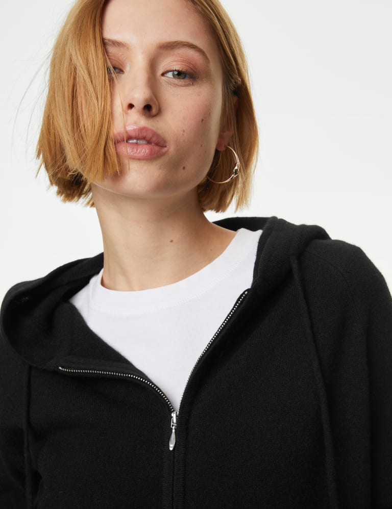 Pure Cashmere Zip Up Hoodie