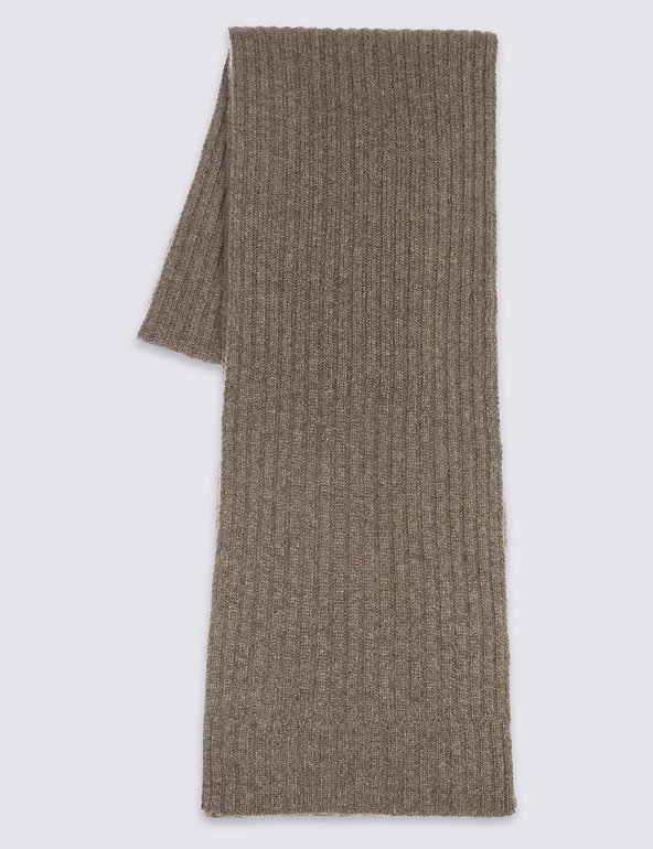 Pure Cashmere Knitted Scarf Image 1 of 1