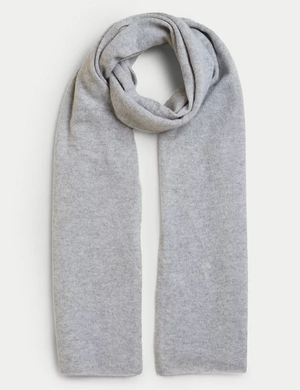 Pure Cashmere Knitted Scarf | Autograph | M&S