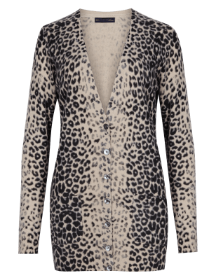 Marks and spencer leopard cardigan sale