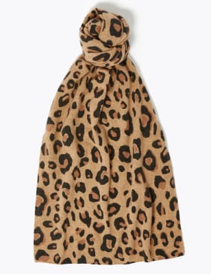 Leopard cashmere clearance scarf