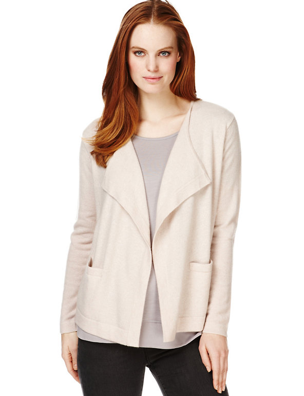 Pure Cashmere Open Front Waterfall Cardigan Image 1 of 1