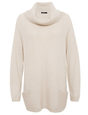 Pure Cashmere Oversized Ribbed Jumper Image 2 of 7