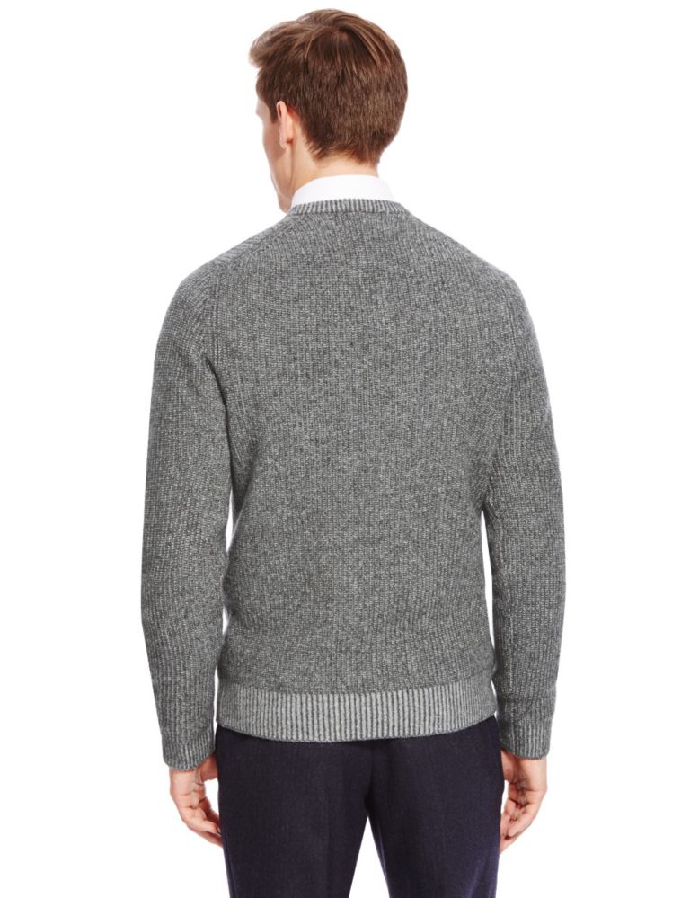 Pure Cashmere Plaited Ribbed Jumper 3 of 3