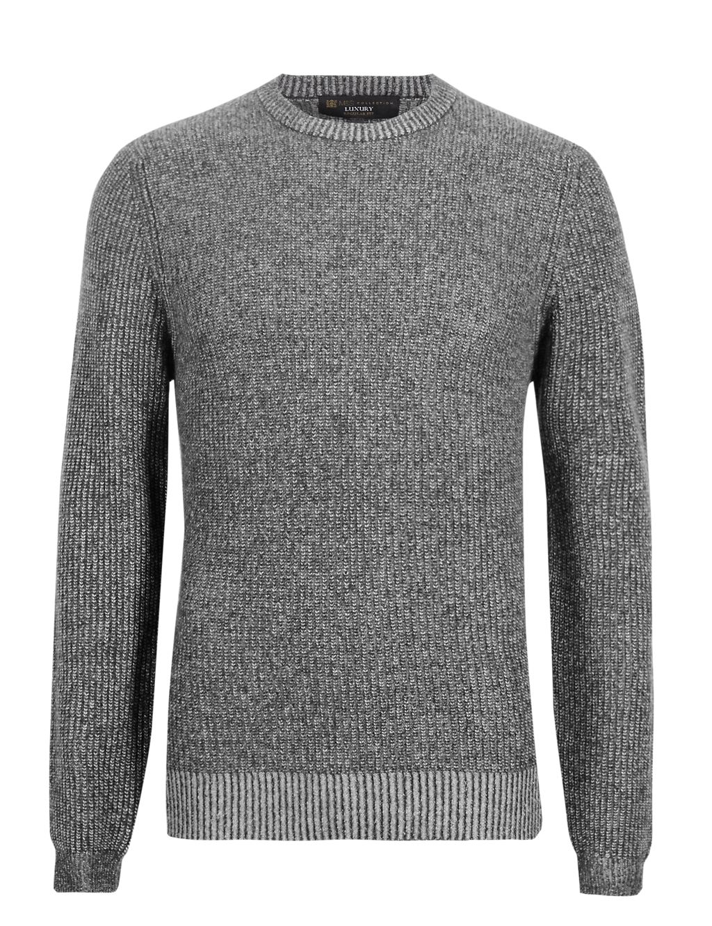 Pure Cashmere Plaited Ribbed Jumper 1 of 3