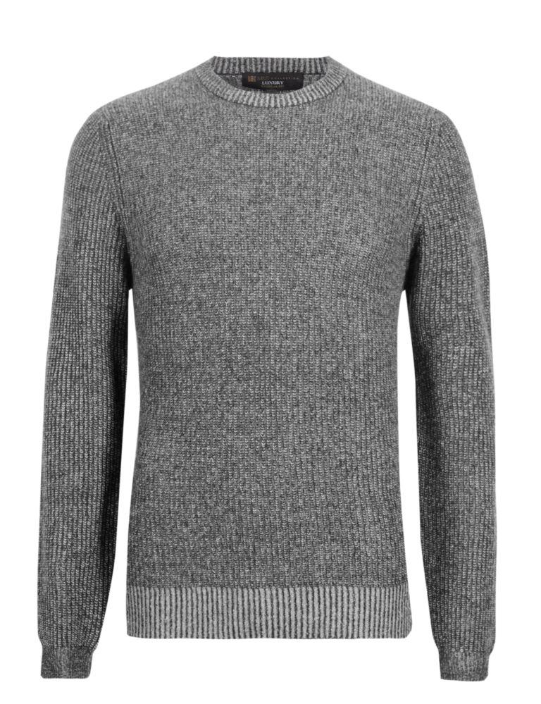 Pure Cashmere Plaited Ribbed Jumper 2 of 3