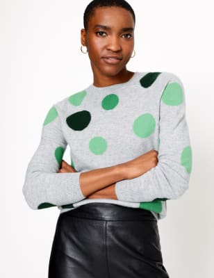 Pure Cashmere Polka Dot Jumper Autograph M S