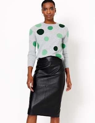 Pure Cashmere Polka Dot Jumper Autograph M S