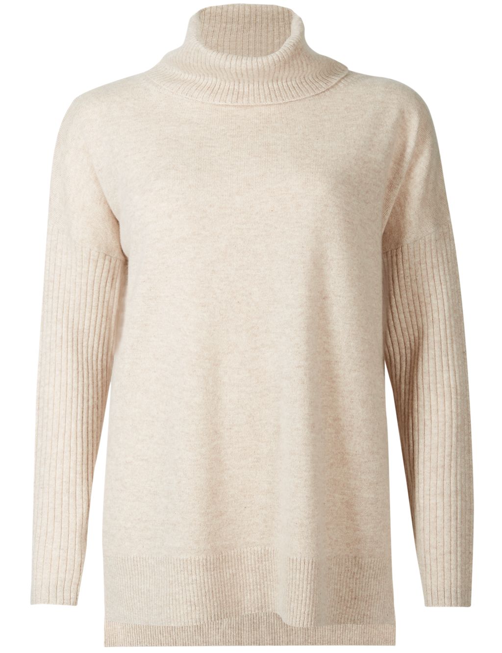 Pure Cashmere Ribbed Long Sleeve Pyjama Top 5 of 5