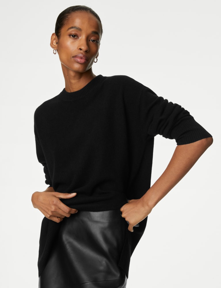 Longline black jumper womens hotsell