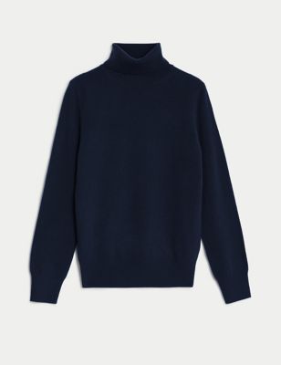 Pure Cashmere Roll Neck Jumper Image 2 of 8