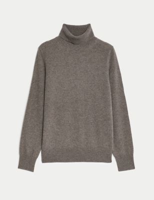 Pure Cashmere Roll Neck Jumper Image 2 of 6