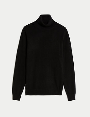 Pure Cashmere Roll Neck Jumper Image 2 of 5