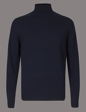 Pure Cashmere Roll Neck Jumper Image 2 of 3