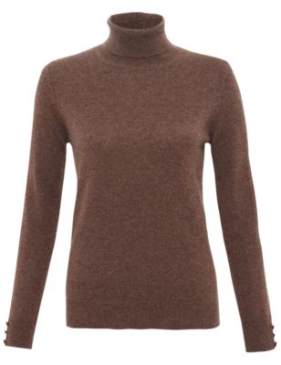 Pure Cashmere Roll Neck Jumper Image 2 of 3