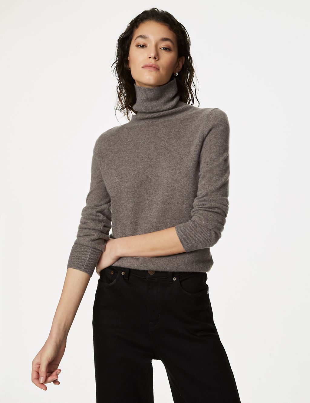 Pure Cashmere Roll Neck Jumper 4 of 6